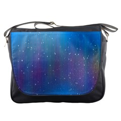 Rain Star Planet Galaxy Blue Sky Purple Blue Messenger Bags