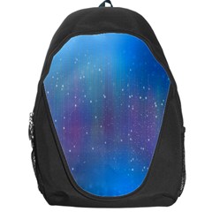 Rain Star Planet Galaxy Blue Sky Purple Blue Backpack Bag