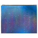 Rain Star Planet Galaxy Blue Sky Purple Blue Cosmetic Bag (XXXL)  Front