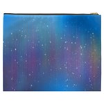 Rain Star Planet Galaxy Blue Sky Purple Blue Cosmetic Bag (XXXL)  Back