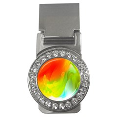 Red Yellow Green Blue Rainbow Color Mix Money Clips (cz) 