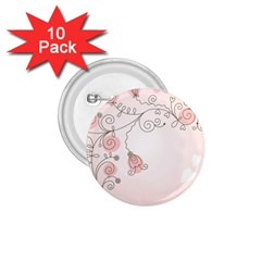 Simple Flower Polka Dots Pink 1 75  Buttons (10 Pack) by Mariart