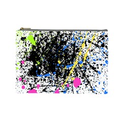 Spot Paint Pink Black Green Yellow Blue Sexy Cosmetic Bag (Large) 