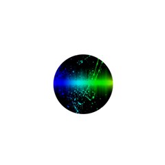 Space Galaxy Green Blue Black Spot Light Neon Rainbow 1  Mini Buttons