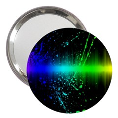 Space Galaxy Green Blue Black Spot Light Neon Rainbow 3  Handbag Mirrors by Mariart