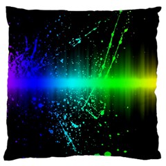 Space Galaxy Green Blue Black Spot Light Neon Rainbow Standard Flano Cushion Case (one Side)