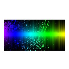 Space Galaxy Green Blue Black Spot Light Neon Rainbow Satin Wrap by Mariart