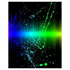 Space Galaxy Green Blue Black Spot Light Neon Rainbow Drawstring Bag (small)