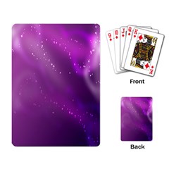 Space Star Planet Galaxy Purple Playing Card