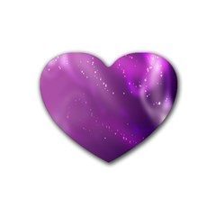 Space Star Planet Galaxy Purple Heart Coaster (4 Pack) 