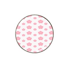 Star Pink Flower Polka Dots Hat Clip Ball Marker