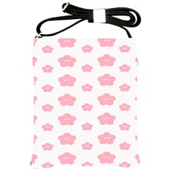 Star Pink Flower Polka Dots Shoulder Sling Bags by Mariart