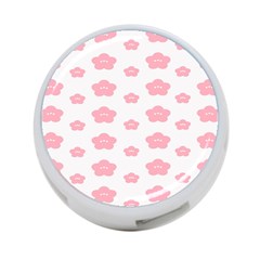 Star Pink Flower Polka Dots 4-port Usb Hub (one Side) by Mariart