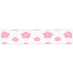 Star Pink Flower Polka Dots Flano Scarf (small)