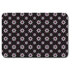 Sunflower Star Floral Purple Pink Large Doormat 