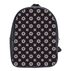 Sunflower Star Floral Purple Pink School Bag (large)