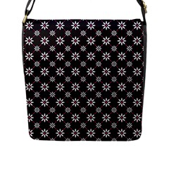 Sunflower Star Floral Purple Pink Flap Messenger Bag (l)  by Mariart