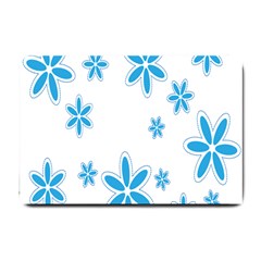 Star Flower Blue Small Doormat 