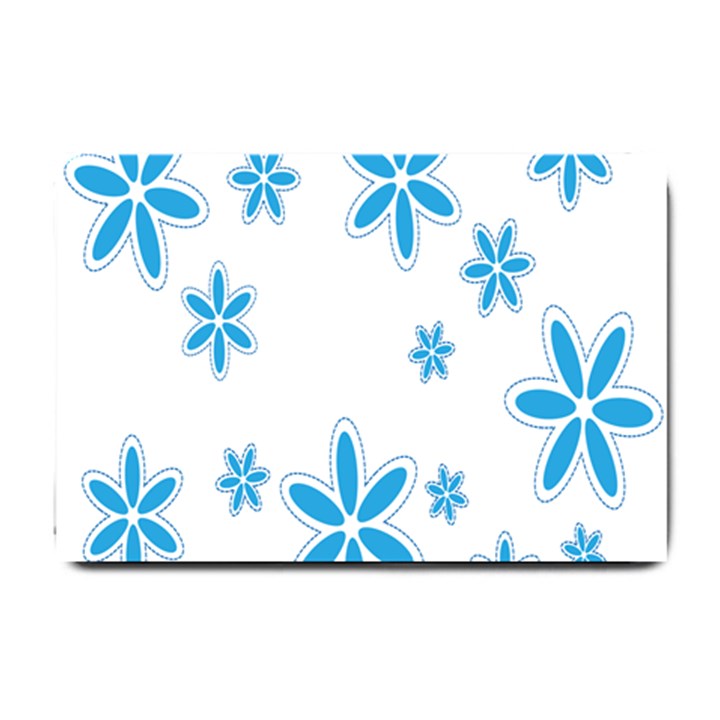 Star Flower Blue Small Doormat 