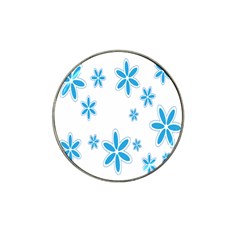 Star Flower Blue Hat Clip Ball Marker (10 Pack) by Mariart