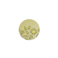 Sunflower Fly Flower Floral 1  Mini Buttons