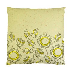 Sunflower Fly Flower Floral Standard Cushion Case (two Sides)