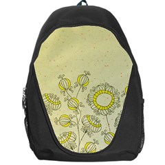 Sunflower Fly Flower Floral Backpack Bag