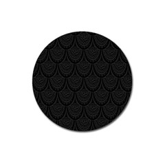Skin Abstract Wallpaper Dump Black Flower  Wave Chevron Magnet 3  (round) by Mariart