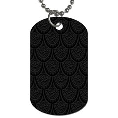 Skin Abstract Wallpaper Dump Black Flower  Wave Chevron Dog Tag (two Sides)