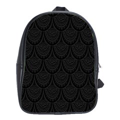 Skin Abstract Wallpaper Dump Black Flower  Wave Chevron School Bag (large)