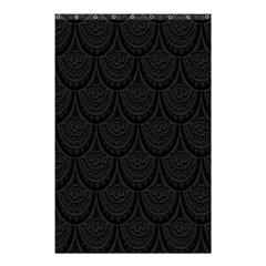 Skin Abstract Wallpaper Dump Black Flower  Wave Chevron Shower Curtain 48  X 72  (small) 