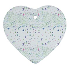 Spot Polka Dots Blue Pink Sexy Ornament (heart) by Mariart