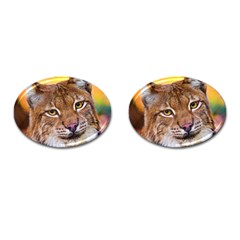 Tiger Beetle Lion Tiger Animals Cufflinks (oval)
