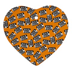 Pattern Halloween Wearing Costume Icreate Heart Ornament (two Sides) by iCreate