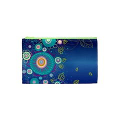 Flower Blue Floral Sunflower Star Polka Dots Sexy Cosmetic Bag (xs) by Mariart