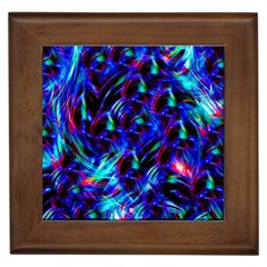 Dark Neon Stuff Blue Red Black Rainbow Light Framed Tiles by Mariart