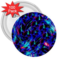 Dark Neon Stuff Blue Red Black Rainbow Light 3  Buttons (100 Pack) 