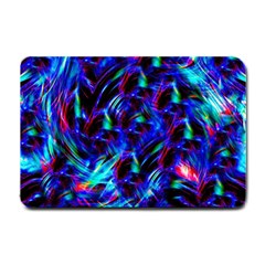 Dark Neon Stuff Blue Red Black Rainbow Light Small Doormat  by Mariart