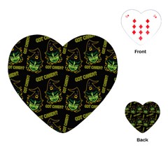 Pattern Halloween Witch Got Candy? Icreate Playing Cards (heart) 