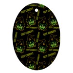 Pattern Halloween Witch Got Candy? iCreate Oval Ornament (Two Sides) Front