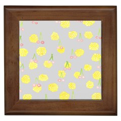 Cute Fruit Cerry Yellow Green Pink Framed Tiles