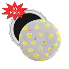 Cute Fruit Cerry Yellow Green Pink 2.25  Magnets (10 pack) 
