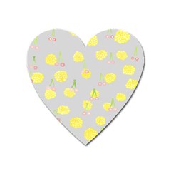 Cute Fruit Cerry Yellow Green Pink Heart Magnet