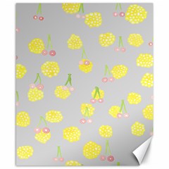 Cute Fruit Cerry Yellow Green Pink Canvas 8  x 10 