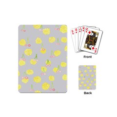 Cute Fruit Cerry Yellow Green Pink Playing Cards (Mini) 