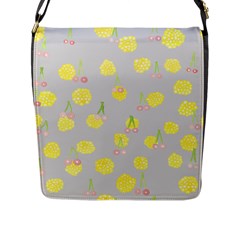 Cute Fruit Cerry Yellow Green Pink Flap Messenger Bag (l) 