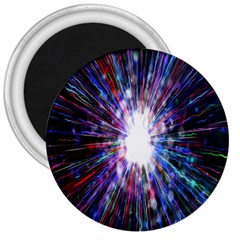 Seamless Animation Of Abstract Colorful Laser Light And Fireworks Rainbow 3  Magnets by Mariart