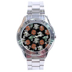 Pattern Halloween Werewolf Mummy Vampire Icreate Stainless Steel Analogue Watch