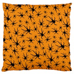 Pattern Halloween Black Spider Icreate Large Cushion Case (two Sides) by iCreate