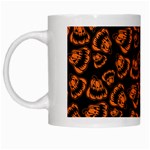 Pattern Halloween Jackolantern White Mugs Left